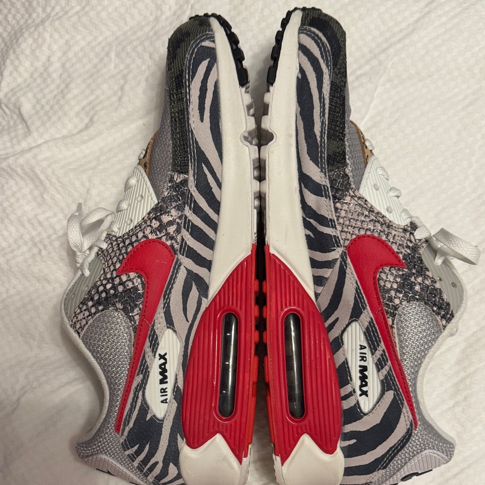 Nike Air Max 90 tunnel walk animal instinct print Red zebra - Picture 2 of 14